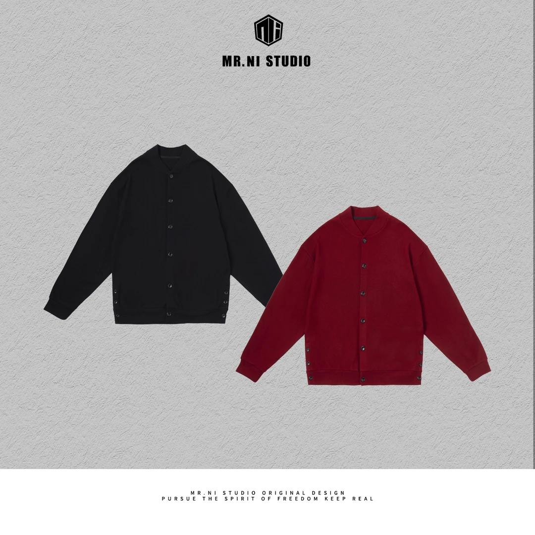 MR.NI/倪先生「超市毛衣」 穿搭主角横纹条肌理慵懒棒球领毛衣开衫