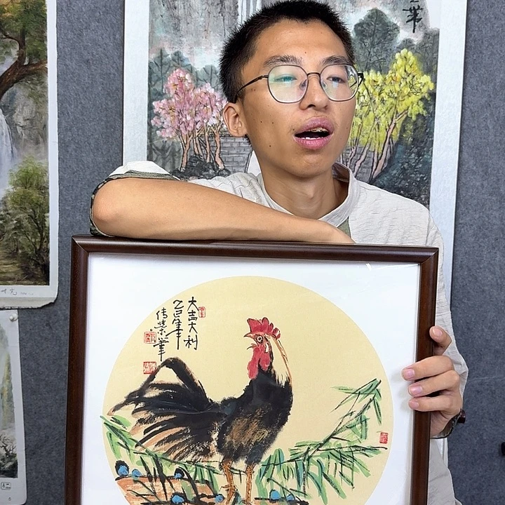 国画纯手绘大吉大利图