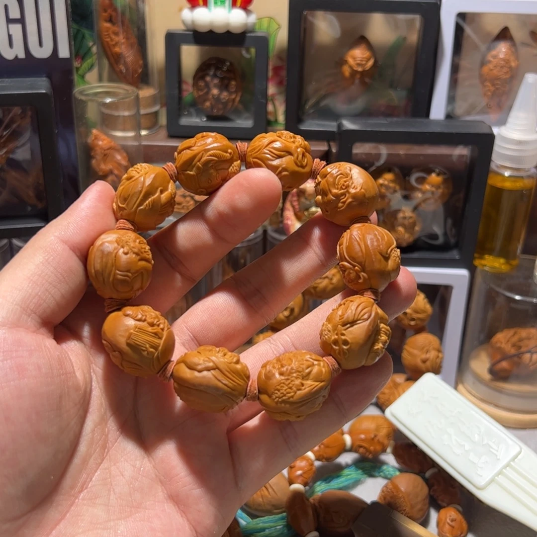 -***-手串/手链橄榄核手工十八罗汉