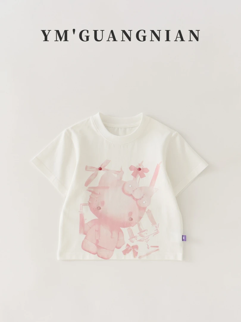 【幼棉光年】夏款女童韩式短袖时尚休闲百搭洋气圆领T恤5211003