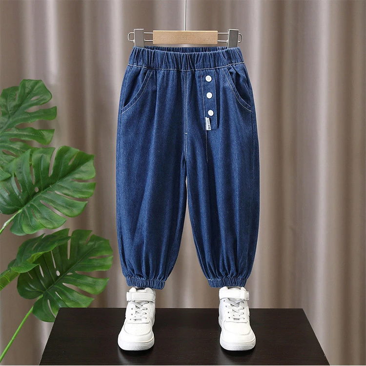 儿童夏季轻薄空调裤清爽舒适休闲裤百搭休闲宝宝长裤个性百搭款