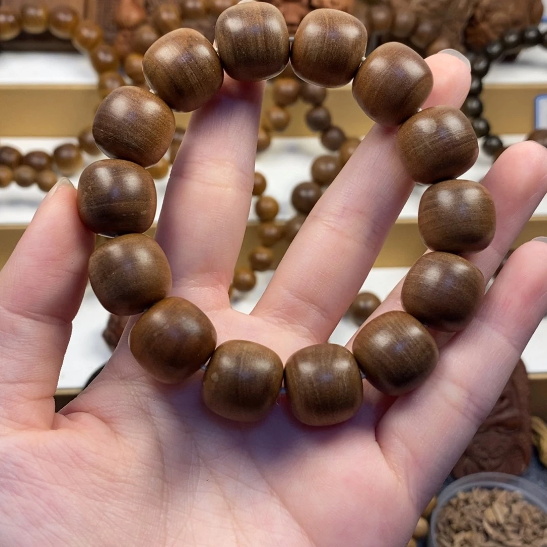 Q***H檀香木手串/手链老山檀香15/16横纹奶香微瑕福利