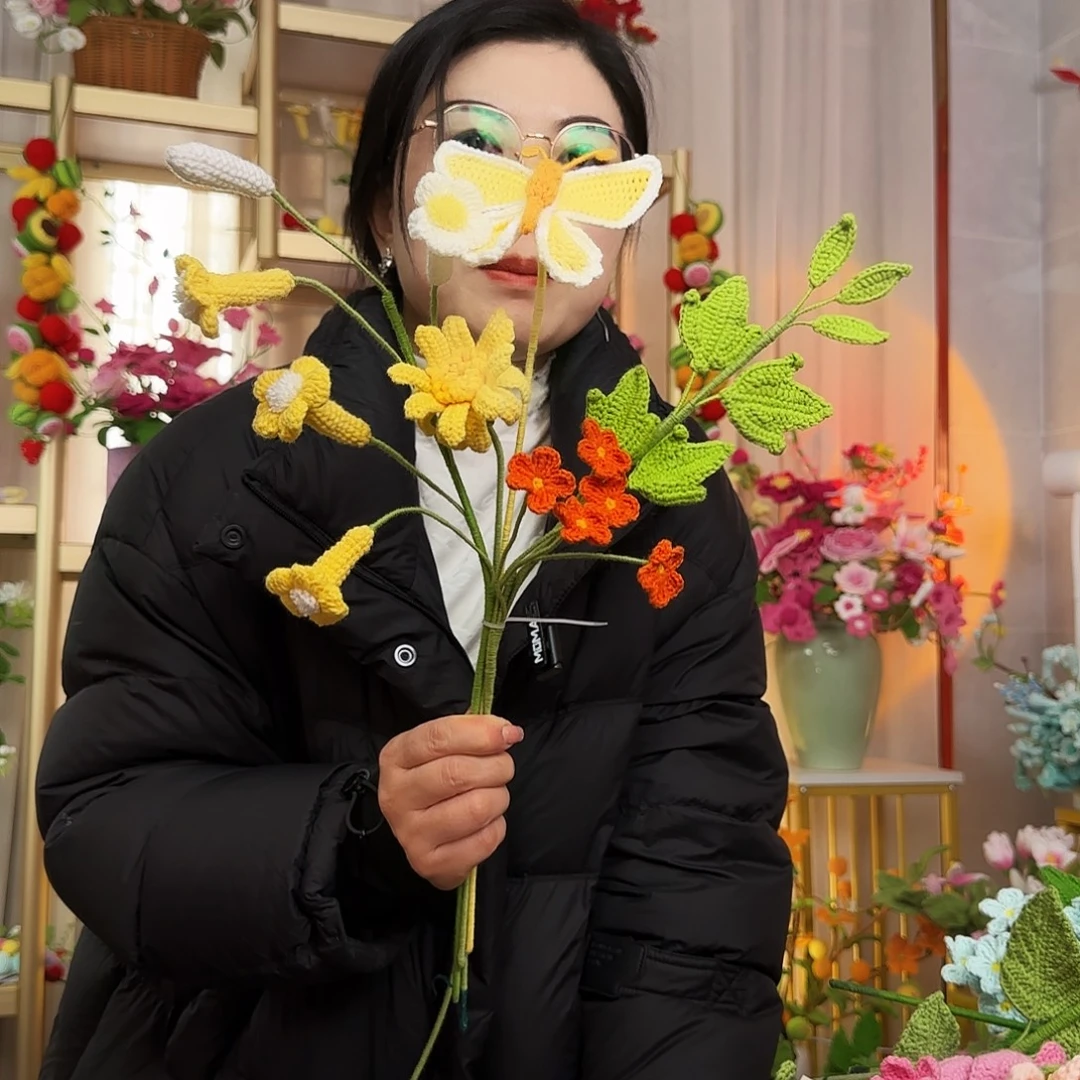 手工钩织设计花束