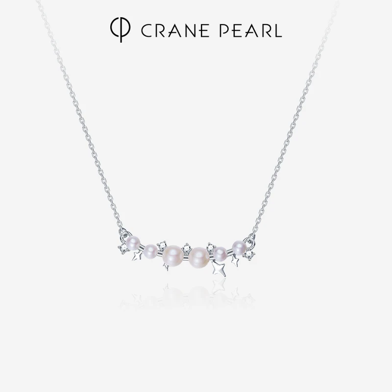 【gN】蔻润 星光 淡水珍珠925银近圆形项链女潮流京润颈链