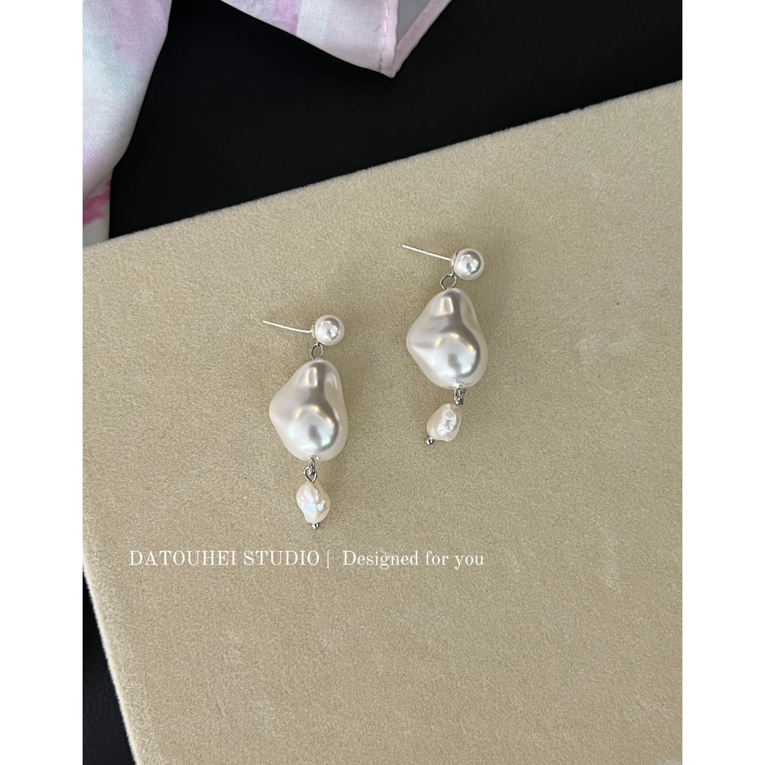 非金属玻璃耳饰 【大头黑STUDIO】2025女春时尚耳饰D225P01689
