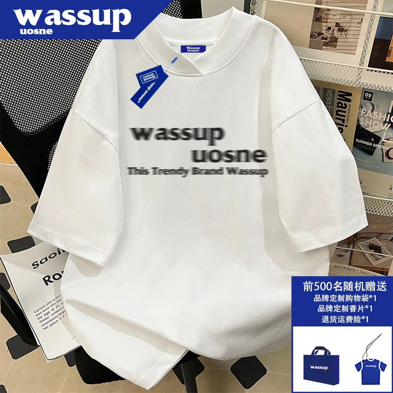 美式hiphop短袖T恤男2025夏季高街纯棉百搭半袖高街网红款上衣ins