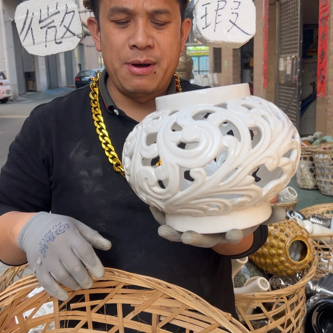 摆件146 号高中低温陶瓷工艺瓶（部分微瑕）