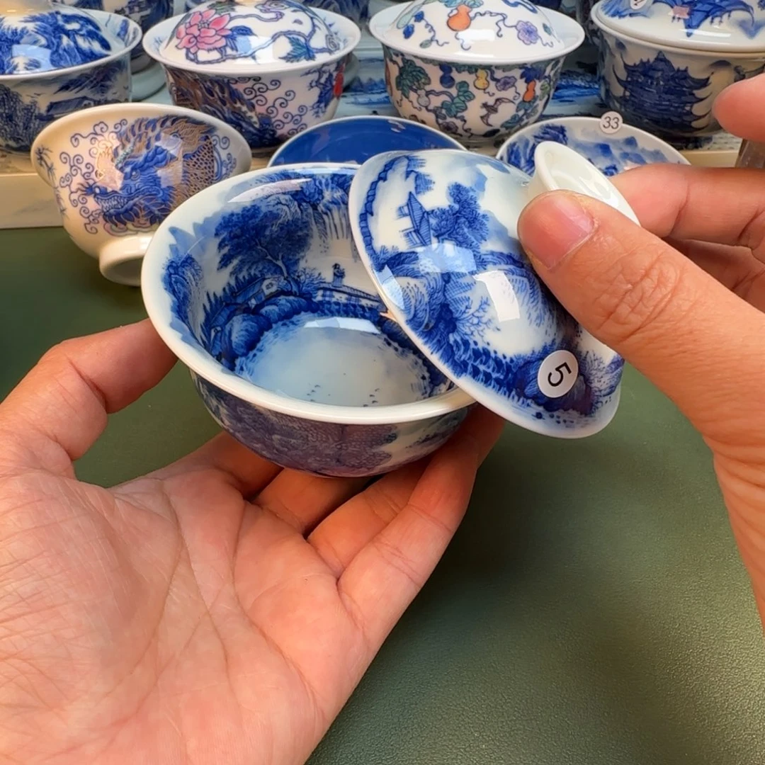 纯手工纯手绘茶具石头36