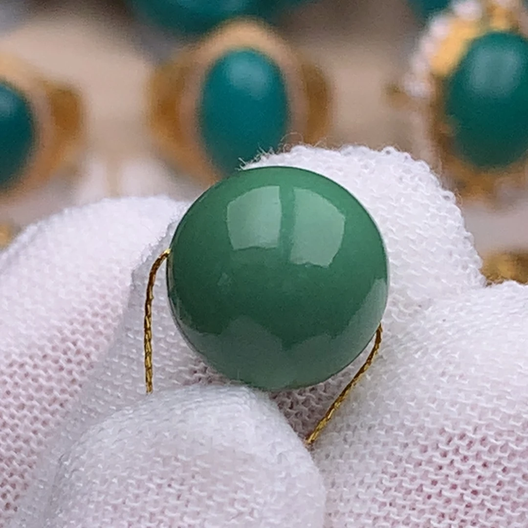 未镶嵌绿松石珠宝奇石12mm