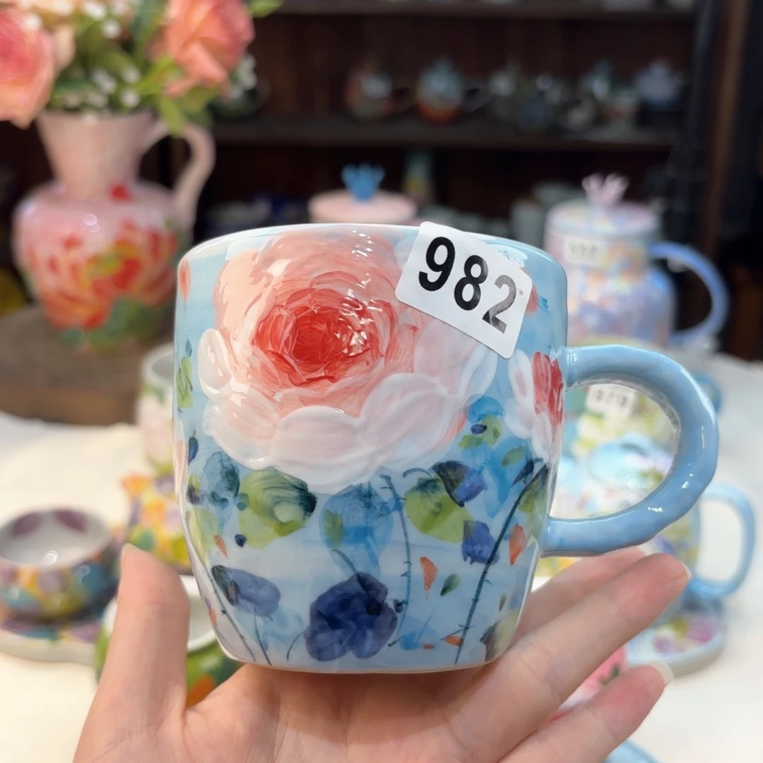 景德镇手绘高温釉下彩陶瓷茶具