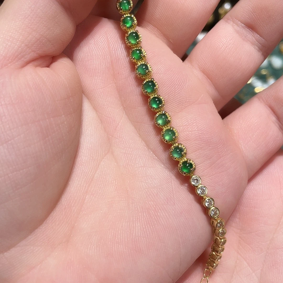翡翠合金手链翡翠手链