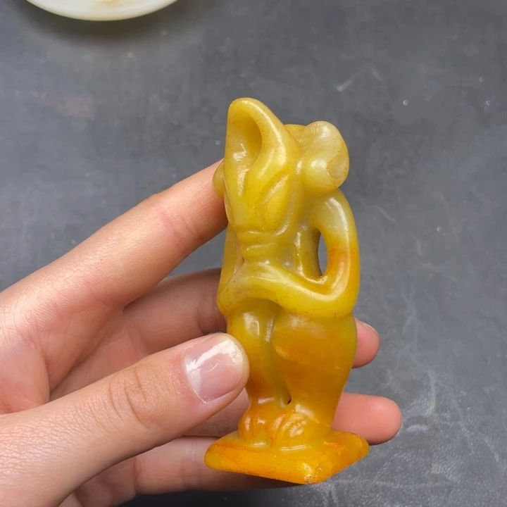 把件白玉菩提摆件