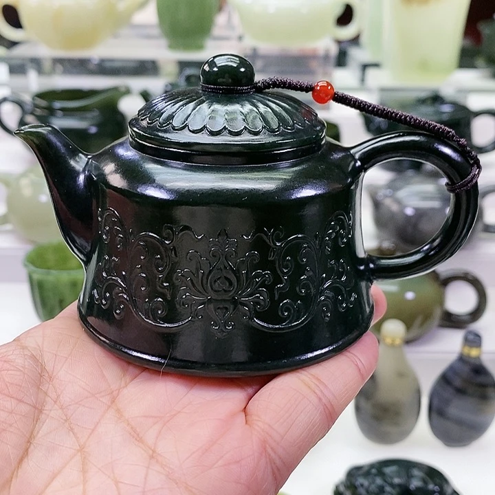 未镶嵌和田玉挂件茶壶170m l