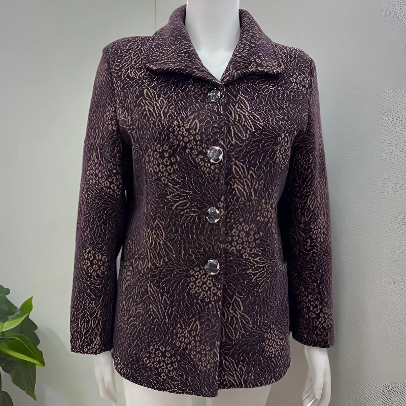 中老年妈妈春秋加厚洋气外套舒适宽松新款老年人衣服