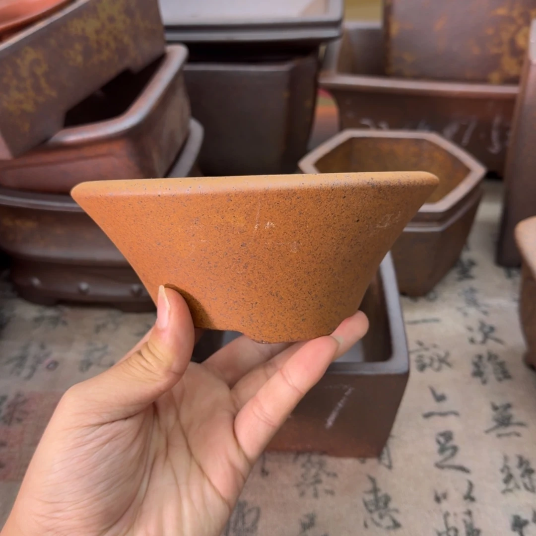 紫砂花盆老*宜兴紫砂正品（2个）