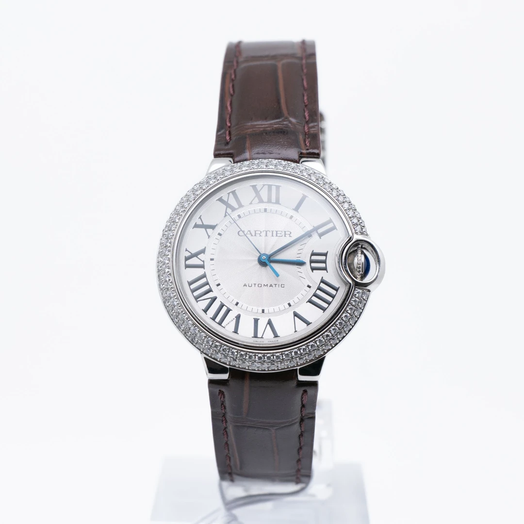 99新 Cartier/卡地亚 蓝气球W69017Z4 36精钢机械 中性 单表 后钻