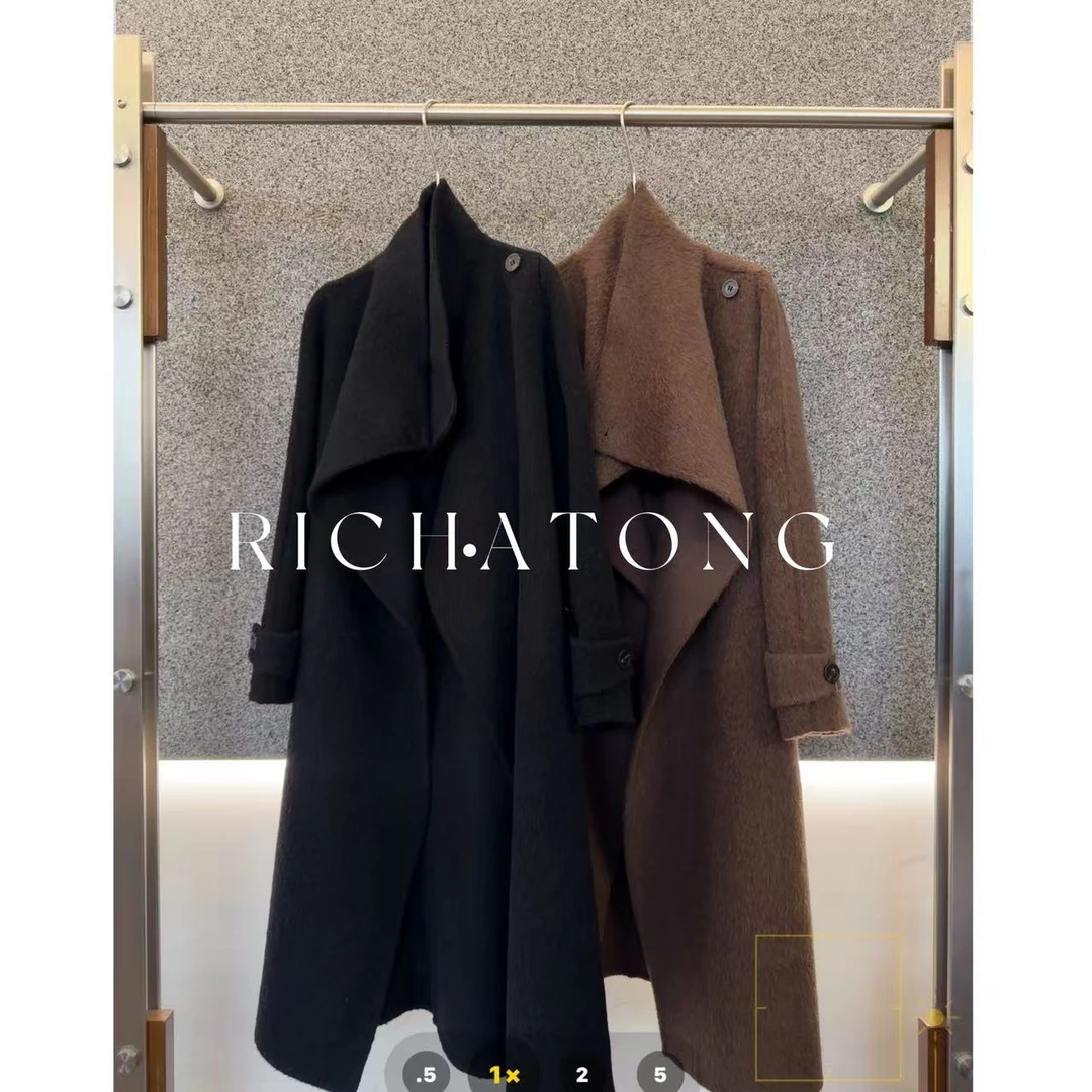 RICH ATONG.-【纽扣大衣】-2025静奢风大牌气质款长款大衣1216