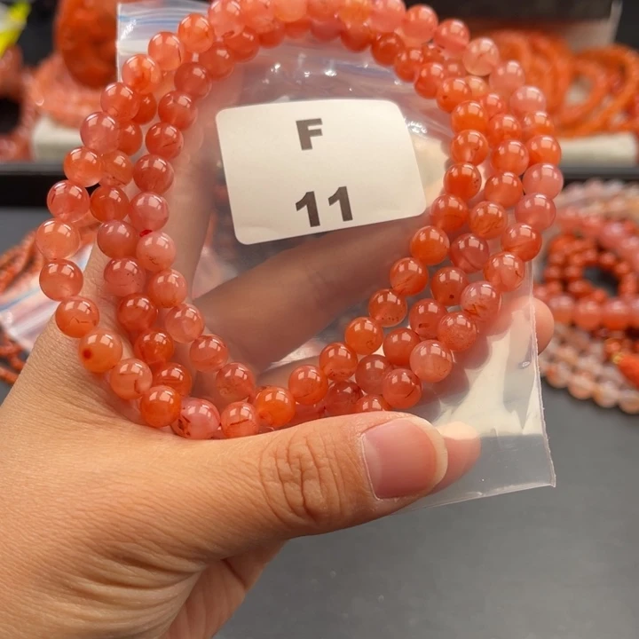 南红玛瑙未镶嵌多样性发货默认微瑕称重7+mm