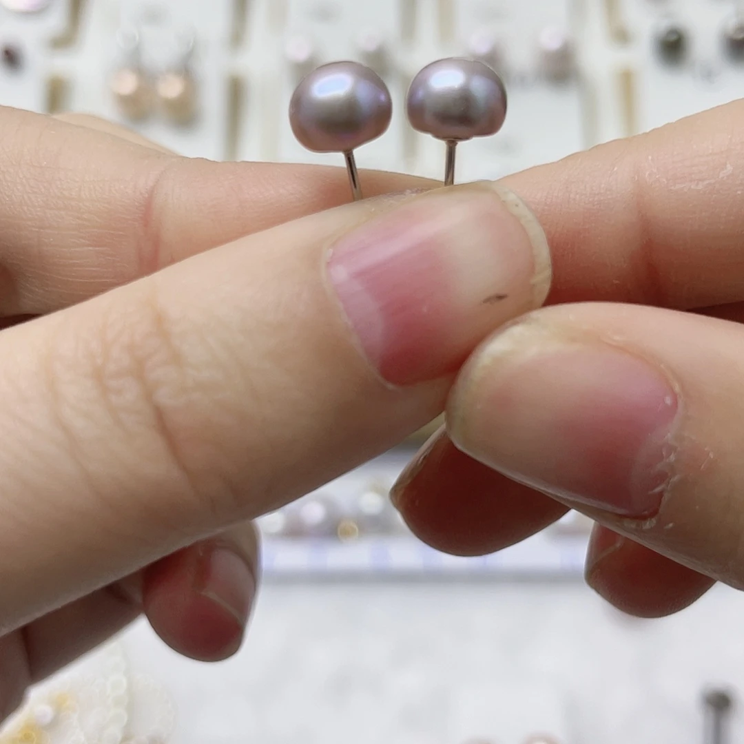 .***宏耳饰淡水珍珠银S925镶嵌