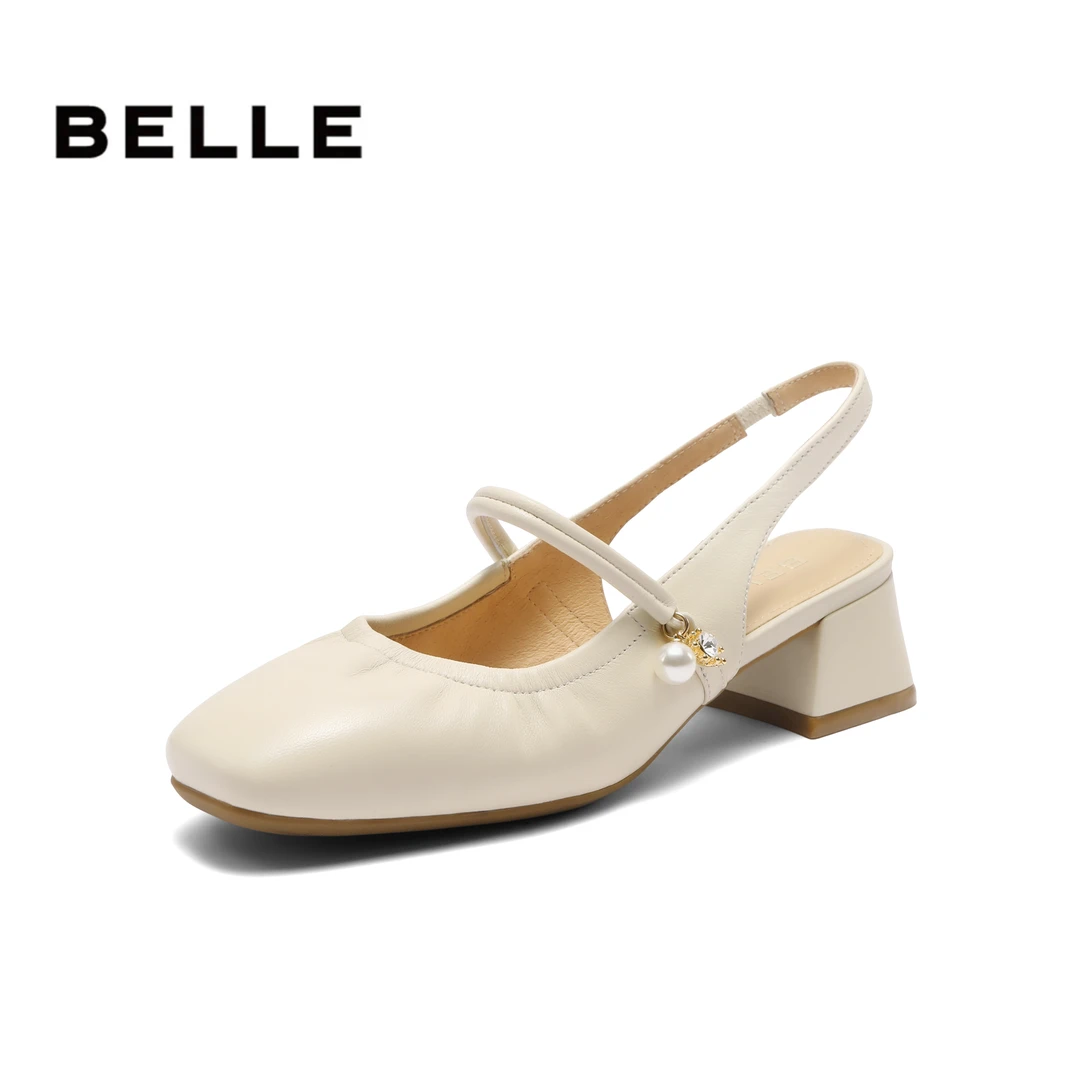 百丽气质优雅包头凉鞋女2025夏新商场同款夏日穿搭凉鞋女D8P1DBH5