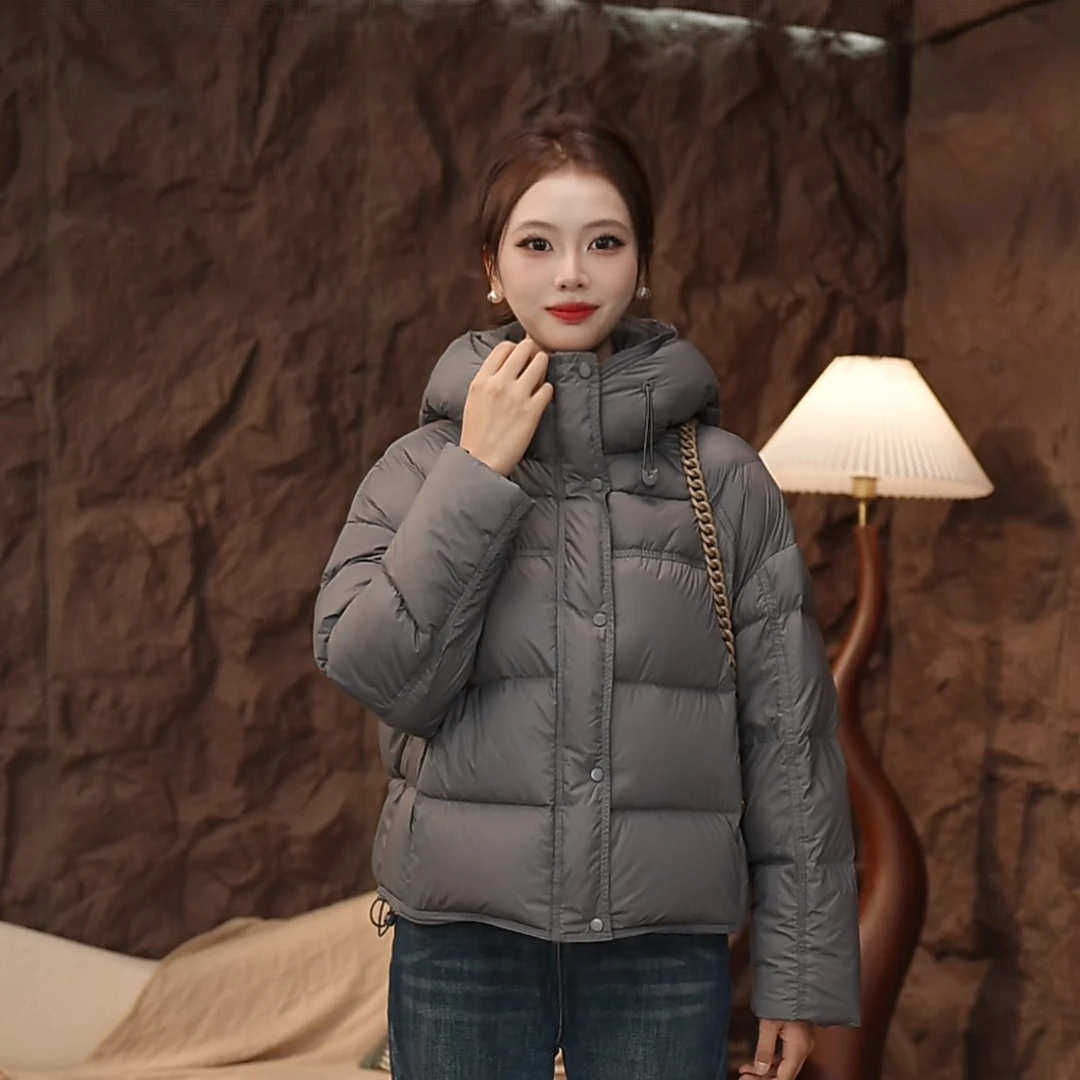 【LY】绒子含量90% 冬季新款时尚百搭短款连帽女装羽绒服外套033