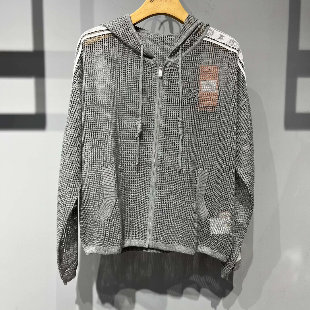 COCOON可可尼 简约拉链开衫针织衫25年夏25204BC314357——2199