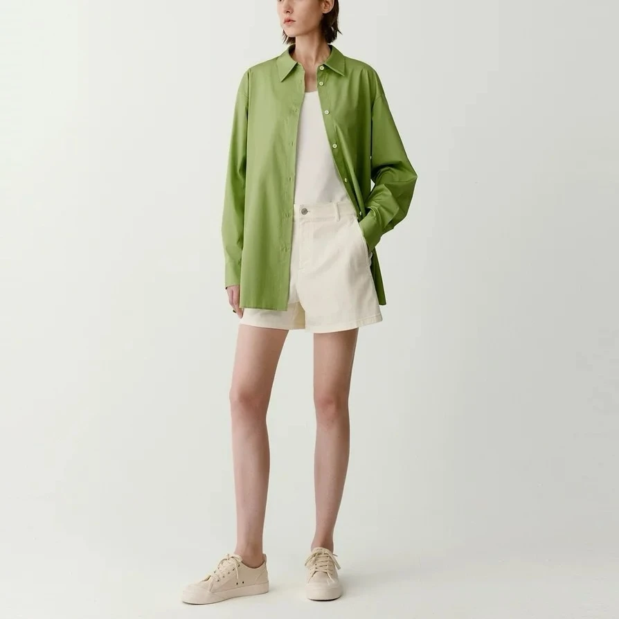 【美久仟】夏日超薄衬衫！苎麻莱赛尔长袖防晒衬衫女夏