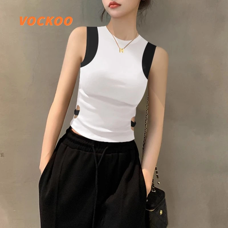 夏季新款白色无袖背心吊带女内搭外穿设计感薄款短款针织工