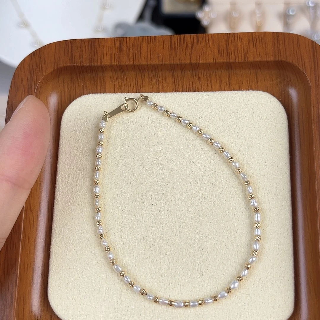 海水珍珠18K金镶嵌手绳