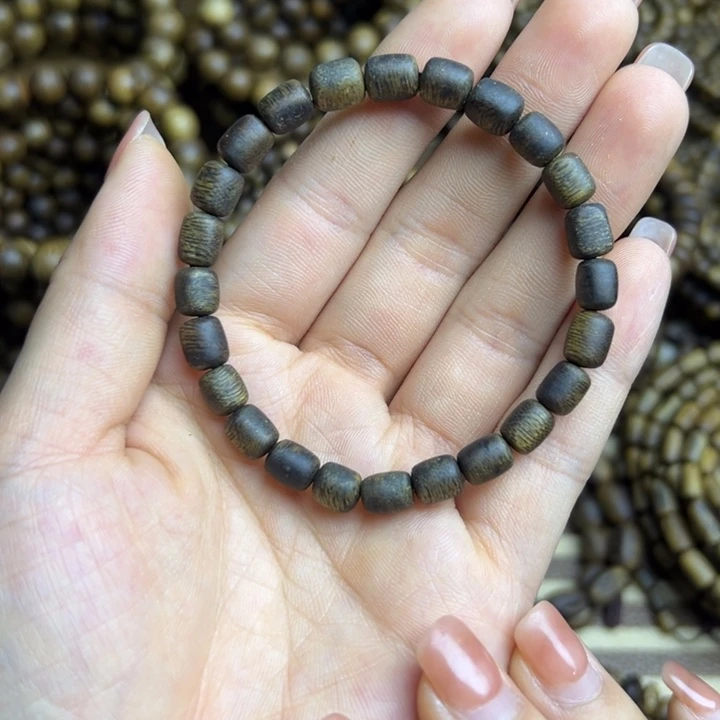 沉香沉香碎屑种植奇楠99结油桶珠