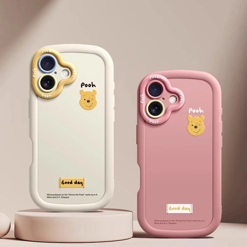 可爱小熊适用于苹果16promax手机壳新款16高级硅胶软壳iPhone15女