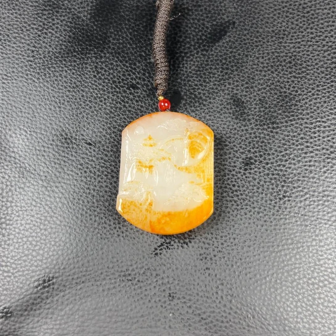 和田玉未镶嵌挂件鸿*