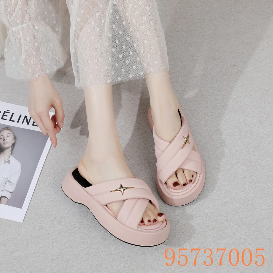 TALIA特丽雅网红休闲百搭夏季软底厚底防滑沙滩人字拖鞋95737005