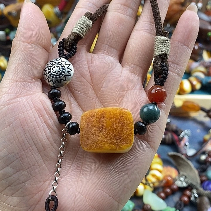 蜜蜡未镶嵌项链项链