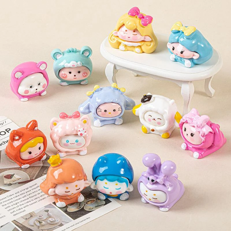 亮面趴趴乐园公仔萌粒diy饰品创意动物小摆件钥匙扣挂件潮玩盲袋