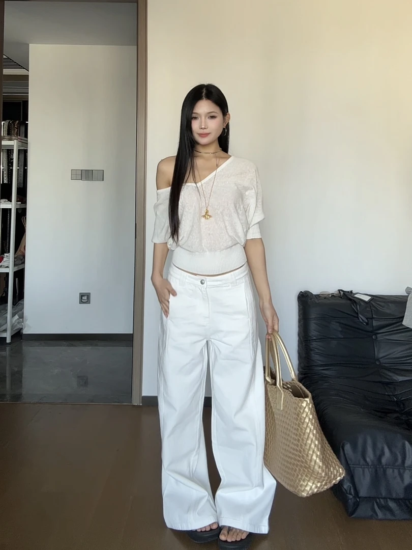 宽松百搭阔腿裤松弛感拖地裤长裤