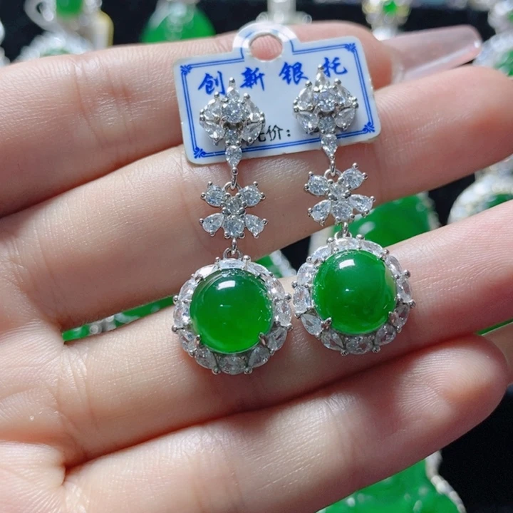 翡翠颈饰银S925镶嵌