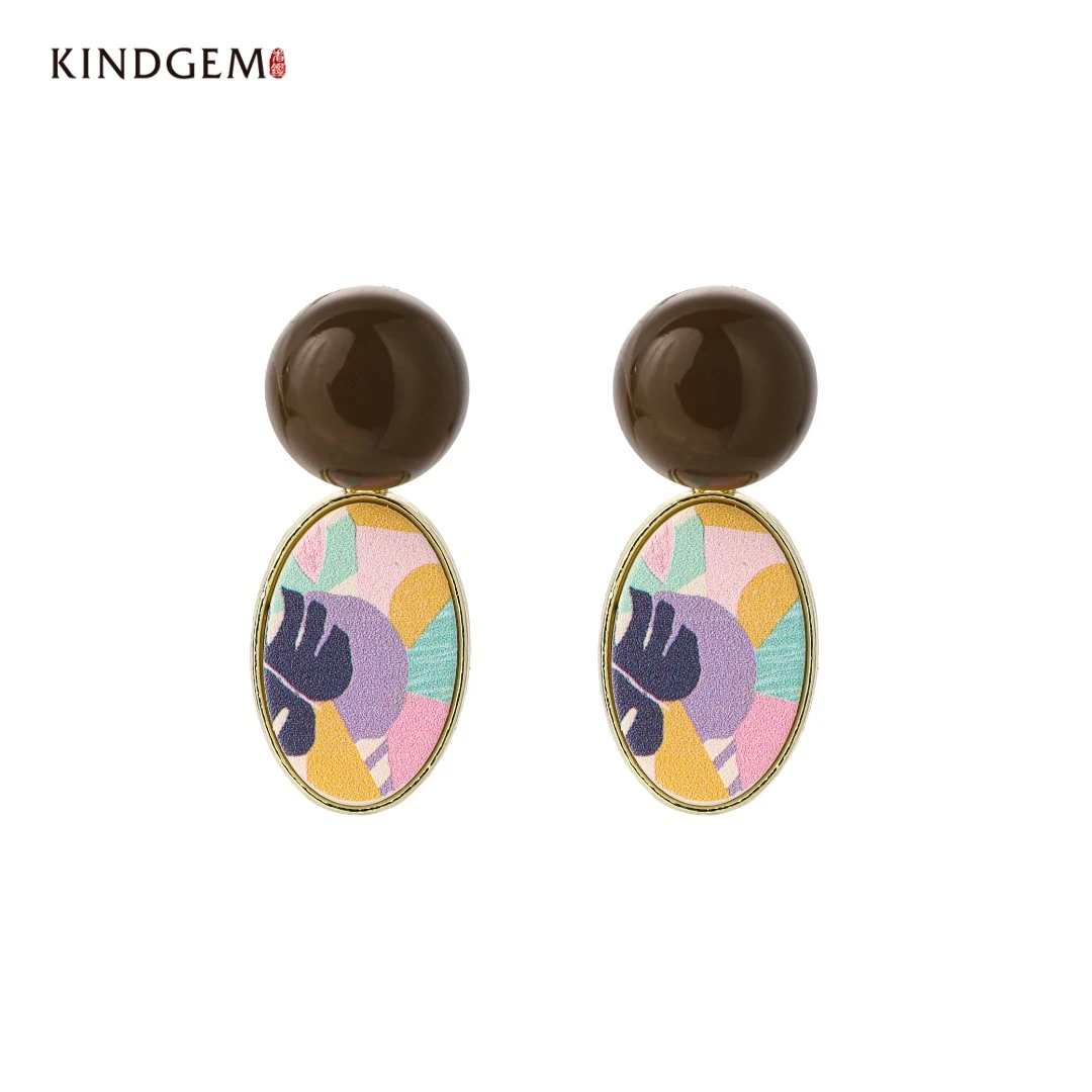 铜合金珐琅耳饰 BM55XXEC-24576 小众个性新款个性简约时尚耳环