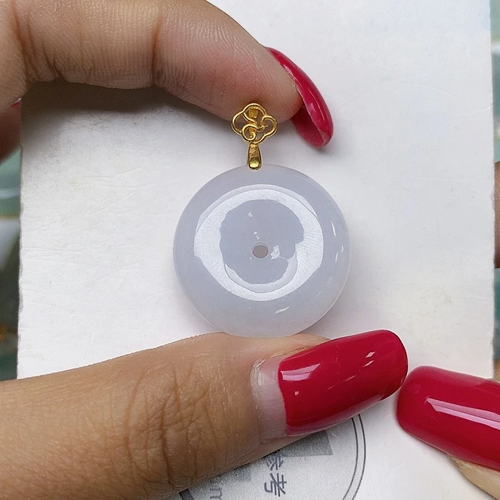 颈饰银S925镶嵌翡翠天然翡翠