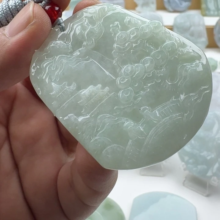 翡翠未镶嵌颈饰天然缅甸A货翡翠