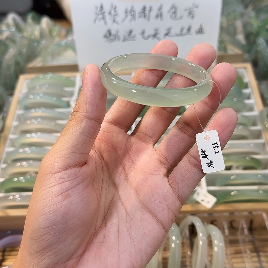 玛瑙/玉髓未镶嵌手镯圈口55.2