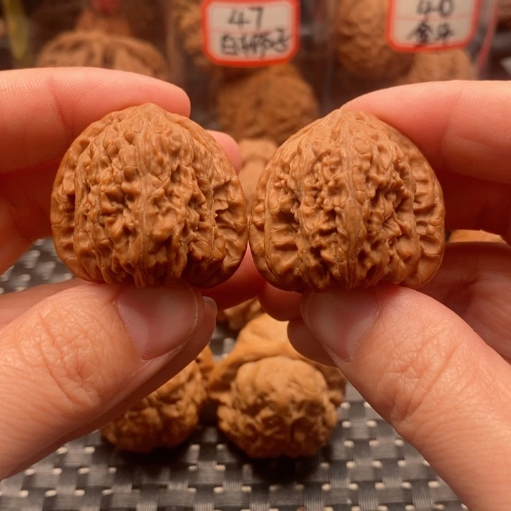 吊坠文玩核桃35凹底密纹