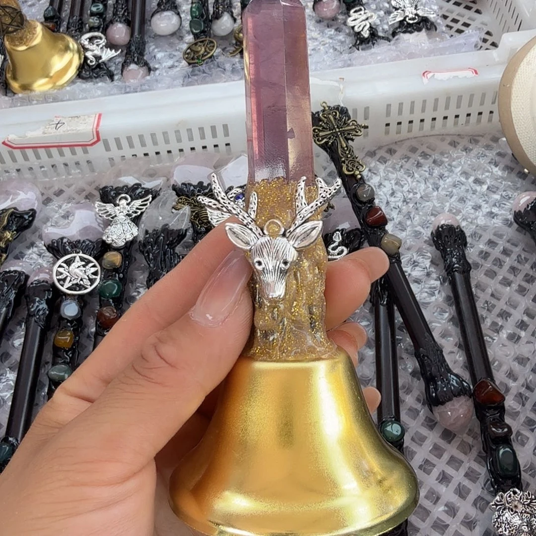 水晶手链22K金镶嵌ฅ**多萤石