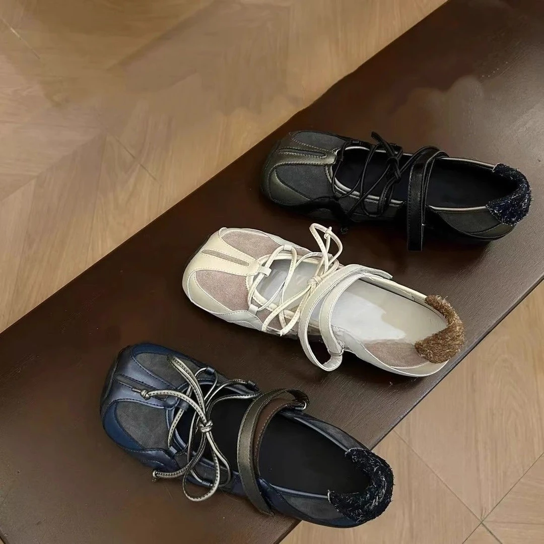 银色晚晚鞋法式复古玛丽珍芭蕾舞鞋女2025新款日系蝴蝶结浅口单鞋