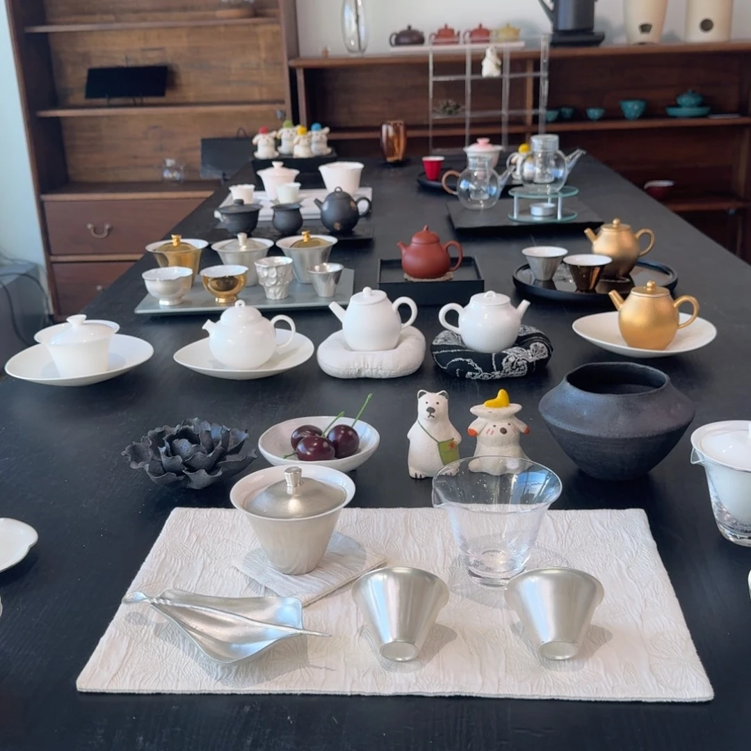 88折鎏银4件套 送茶则茶拨小方巾
