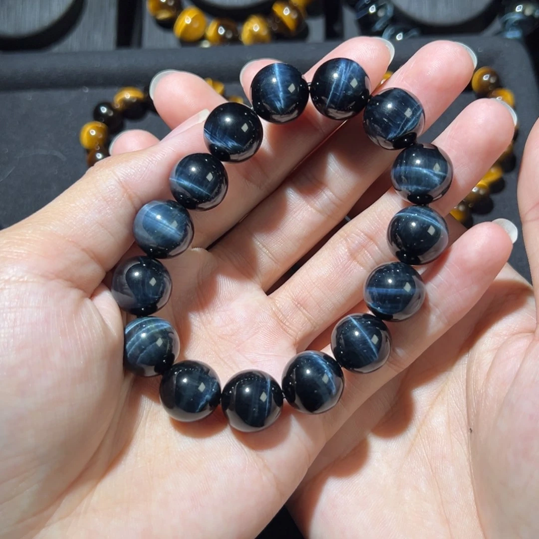 木变石手链未镶嵌灬*蓝虎眼14咪