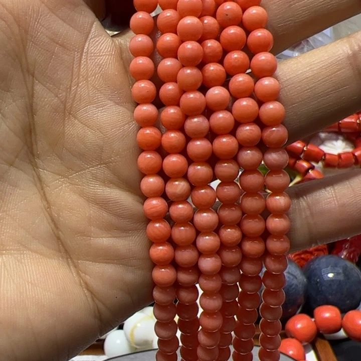 核桃手串/手链0.5鸡血红半成品