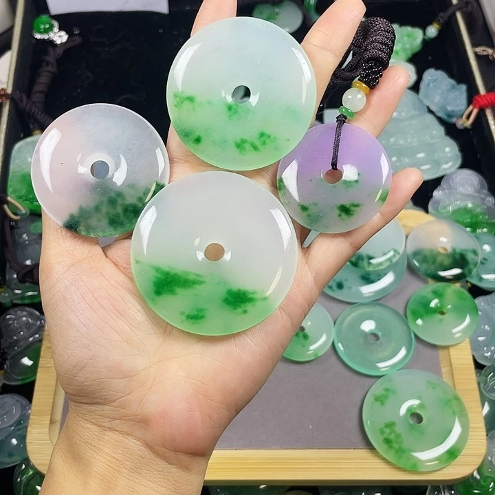 悟***缘翡翠未镶嵌颈饰吊坠4