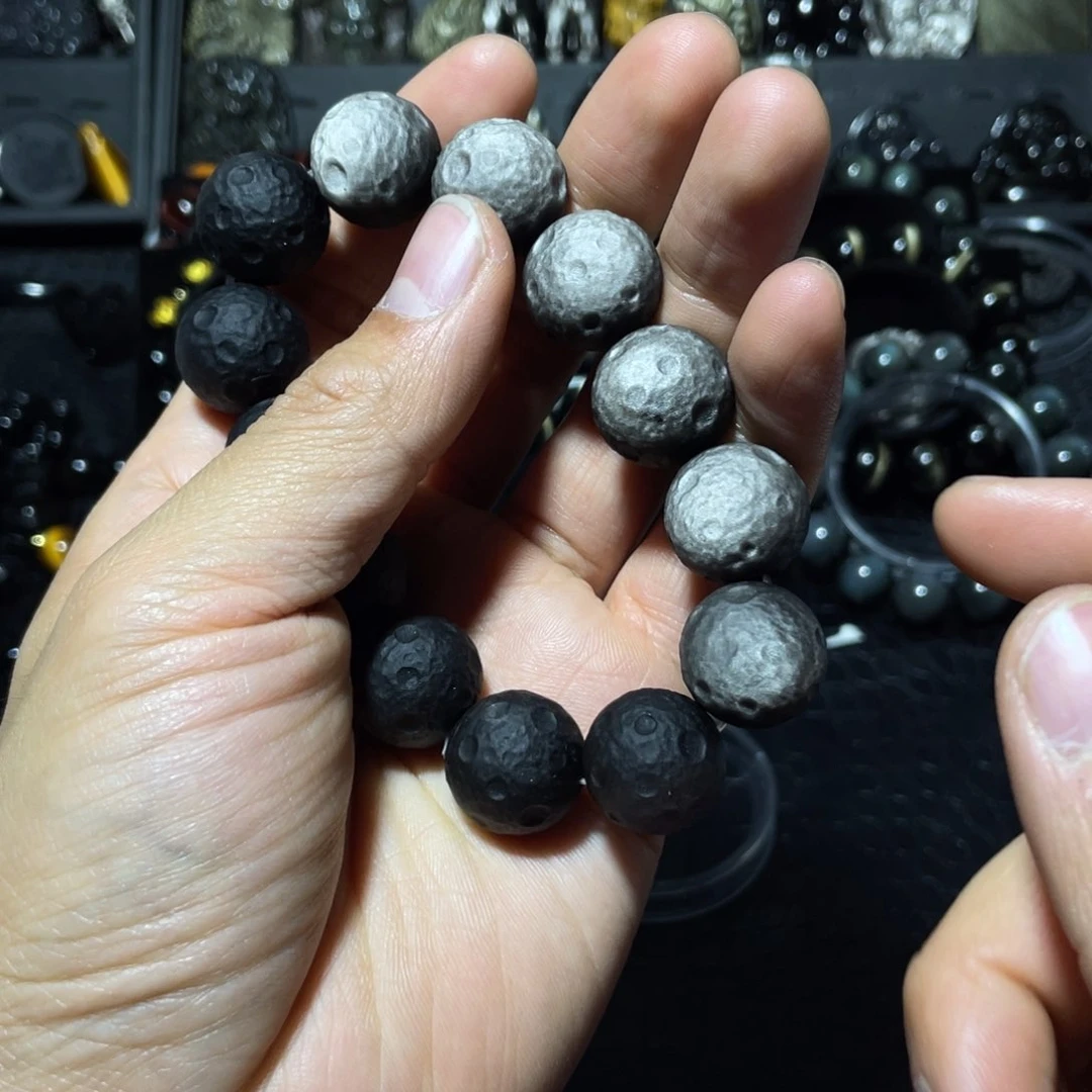 黑曜岩手链未镶嵌創***哥