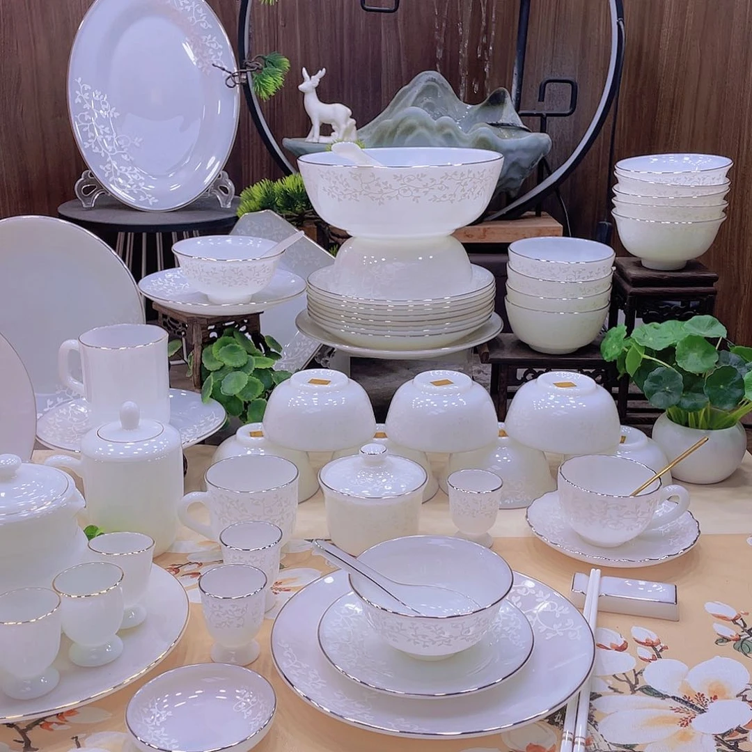 瓷暗香浮动餐具套装